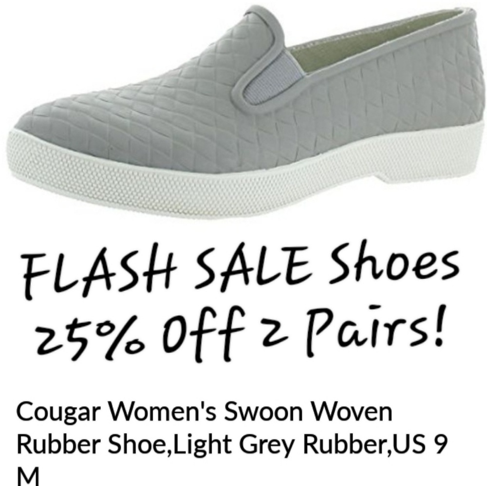 ** Cougar Waterproof Rubber Loafers in Light Gray